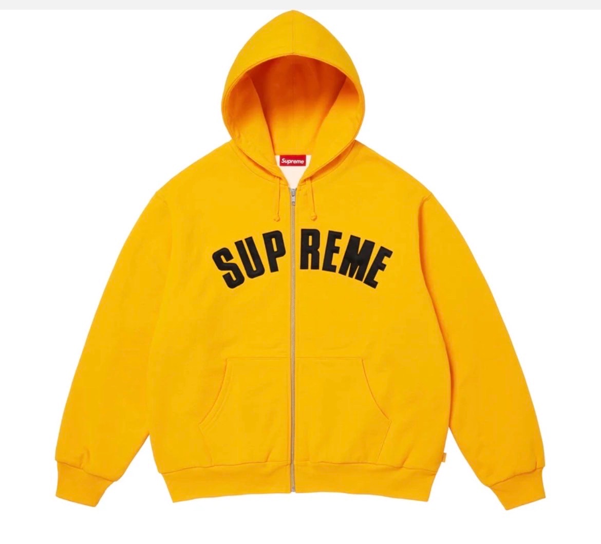 シュプリーム アーク サーマル ラインド ジップ アップ フード スウェットシャツ "ゴールド"