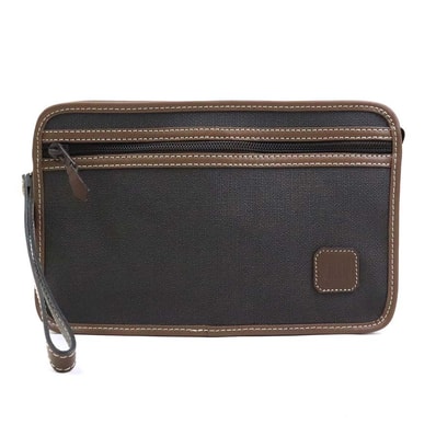 ダンヒル Dunhill セカンドバッグ PVCコーティングキャンバス/レザー ブラウン メンズ【中古】 56222a