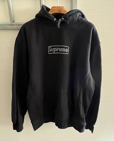 Supreme KAWS Chalk Logo Hooded Sweatshirt "Black"(2021)