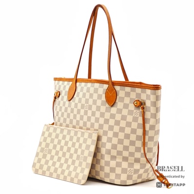 LOUIS VUITTON ルイ・ヴィトン ネヴァーフルMM ダミエ ネヴァーフルMM N51107 AR3189 トートバッグ Canvas ホワイト レディース