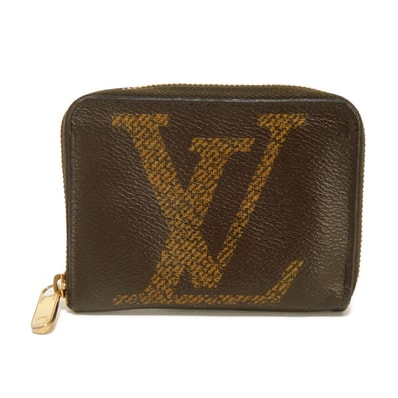 LOUIS VUITTON ルイ・ヴィトン ジッピー コインパース 現行 LVロゴ フラワー マロン ブラウン ブラック ラウンドファスナー コンパクトウォレット 小銭入れ 財布 RFID ICチップ モノグラム ジャイアント コインケース M69354
