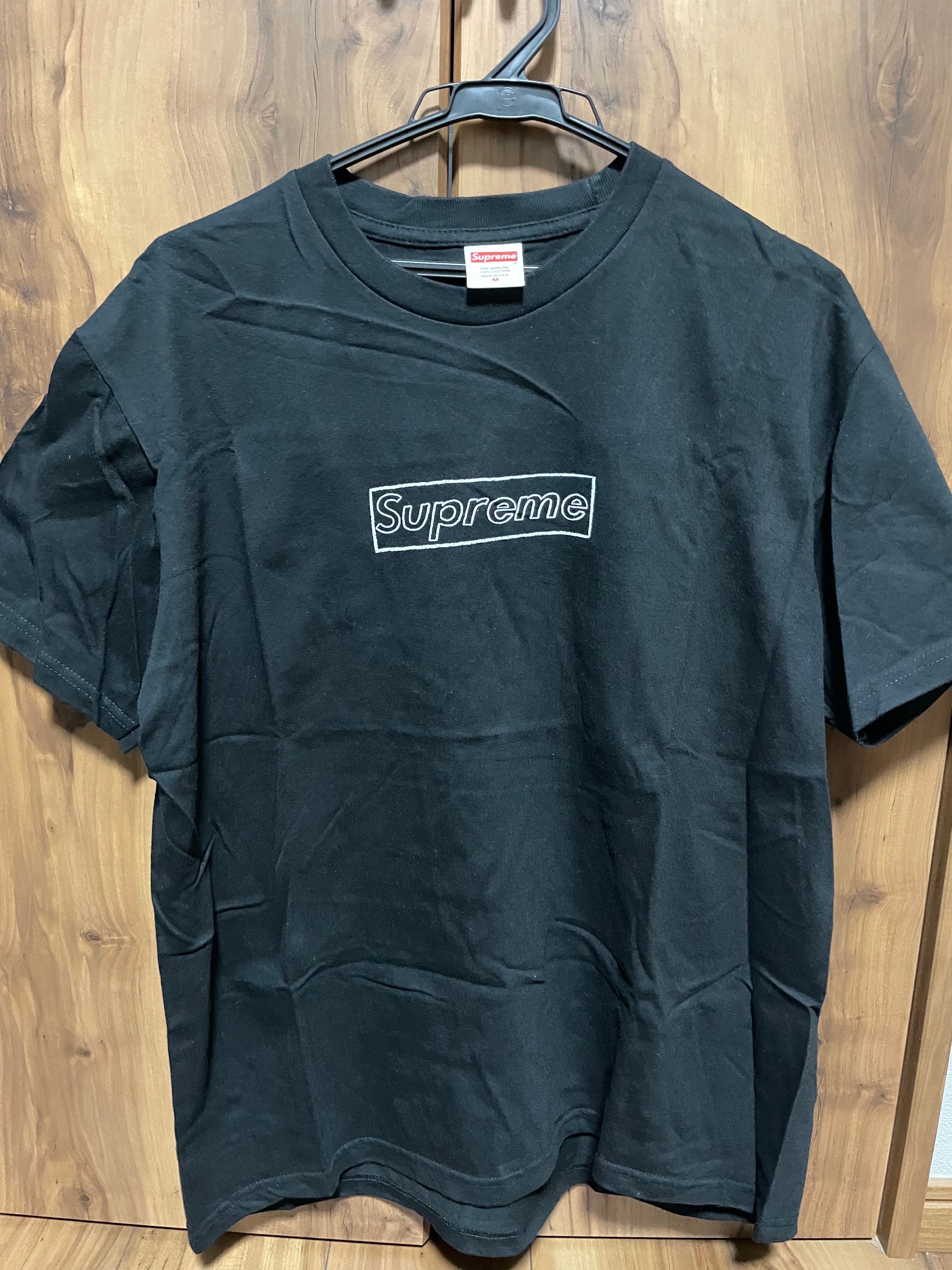 Supreme KAWS Chalk Logo Tee "Black"