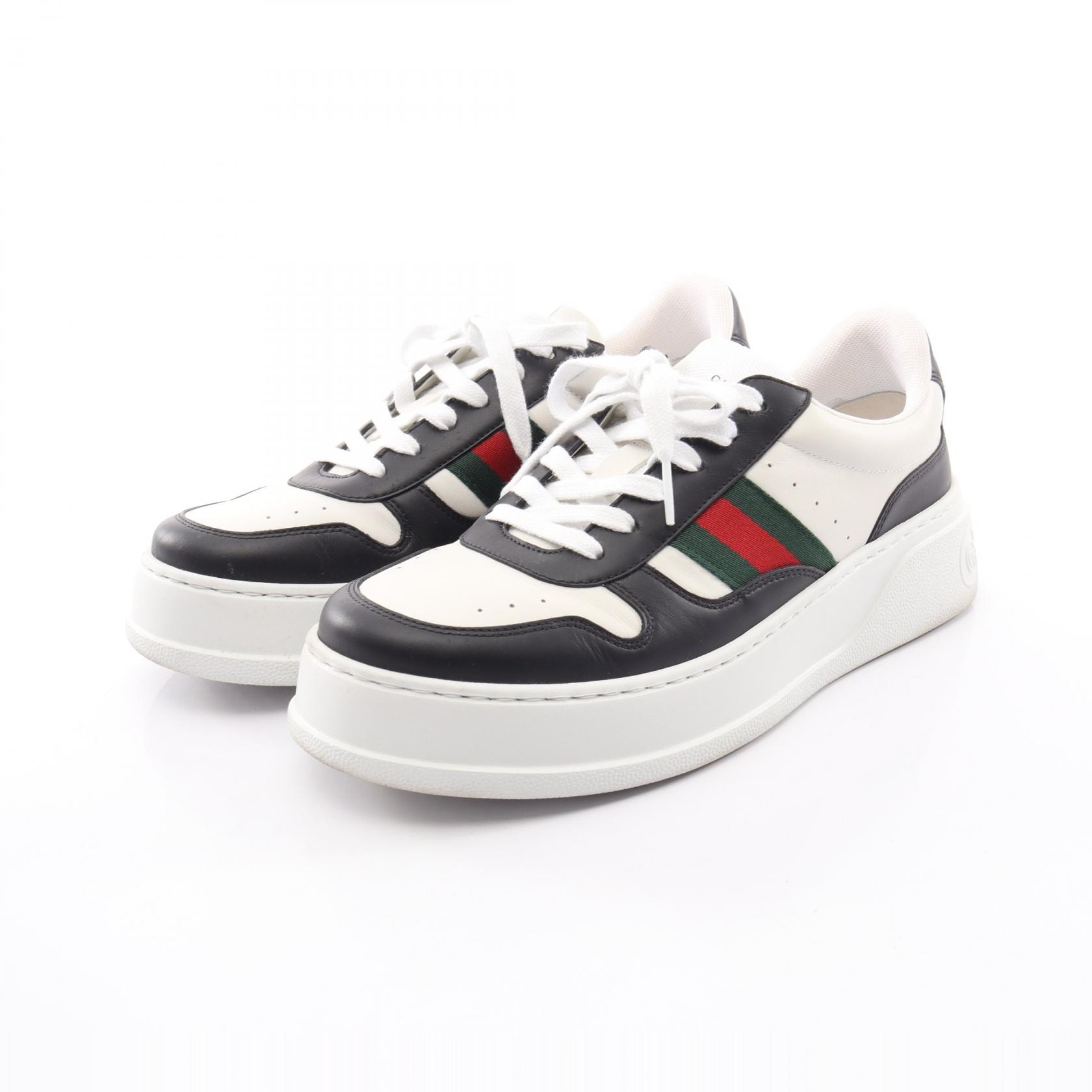 グッチ GUCCI チャンキー スニーカー 靴 レザー メンズ ブラック系 / ホワイト系 / マルチカラー 【中古】
