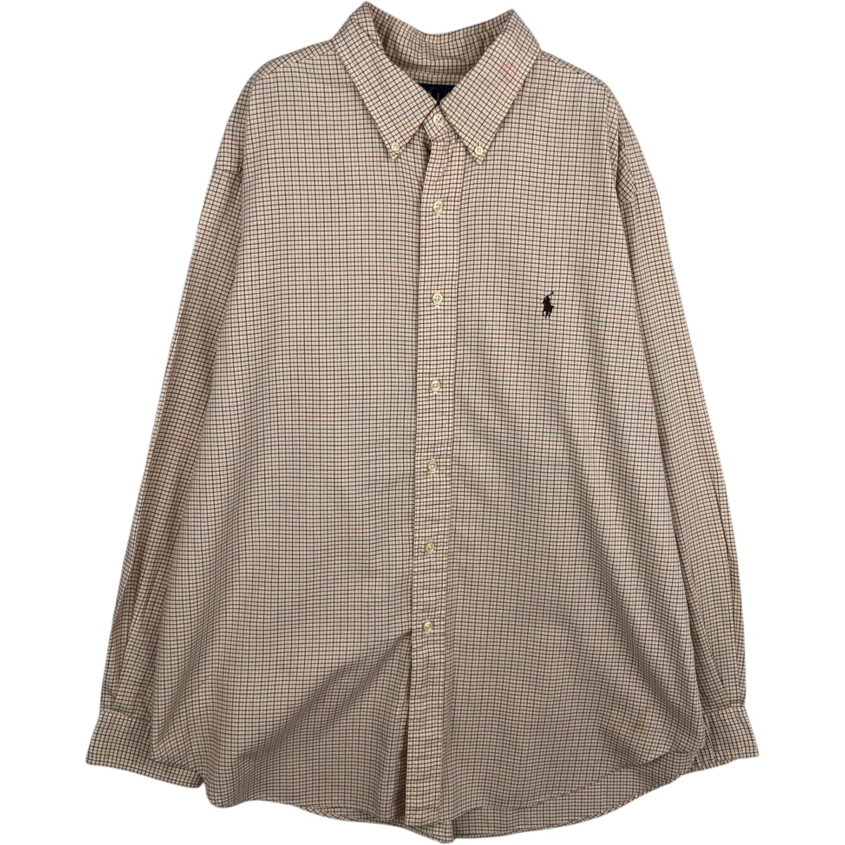 古着 ラルフローレン Ralph Lauren CLASSIC FIT クラシックフィット 長袖 ボタンダウンチェックシャツ メンズXL相当/eaa628772