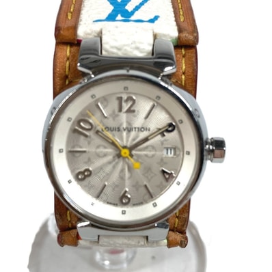 ルイヴィトン LOUIS VUITTON タンブール Q121K モノグラムマルチカラー レディースウォッチ ウォッチ 時計 革ベルト レザー 腕時計 モノグラムマルチカラーキャンバス ブロン ホワイト