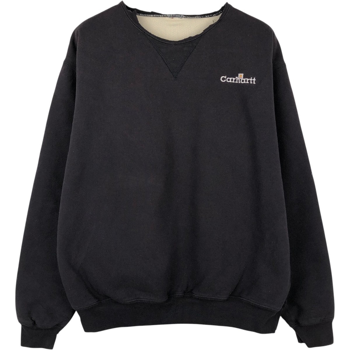 古着 カーハート Carhartt カットオフ ワンポイントロゴスウェットシャツ トレーナー メンズXXL相当/eaa670632