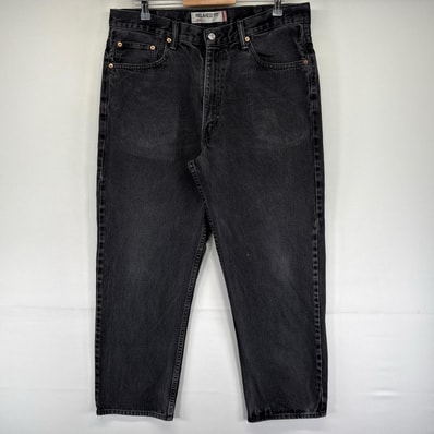 古着 リーバイス Levi's デニム パンツ 550 ジーパン テーパード バギー ジーンズ ジッパーフライ W38 L32 ブラック系 メンズ