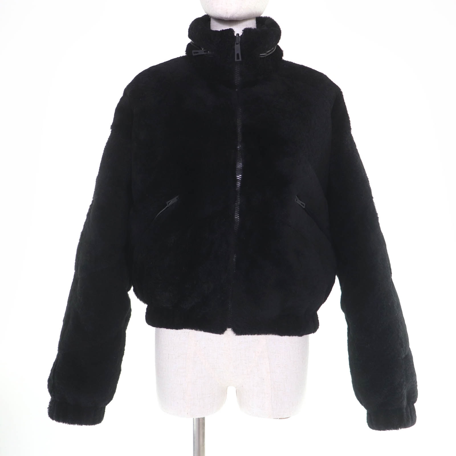 未使用品 エルメス ダウンジャケット 黒 レディース 38 4H1221DF