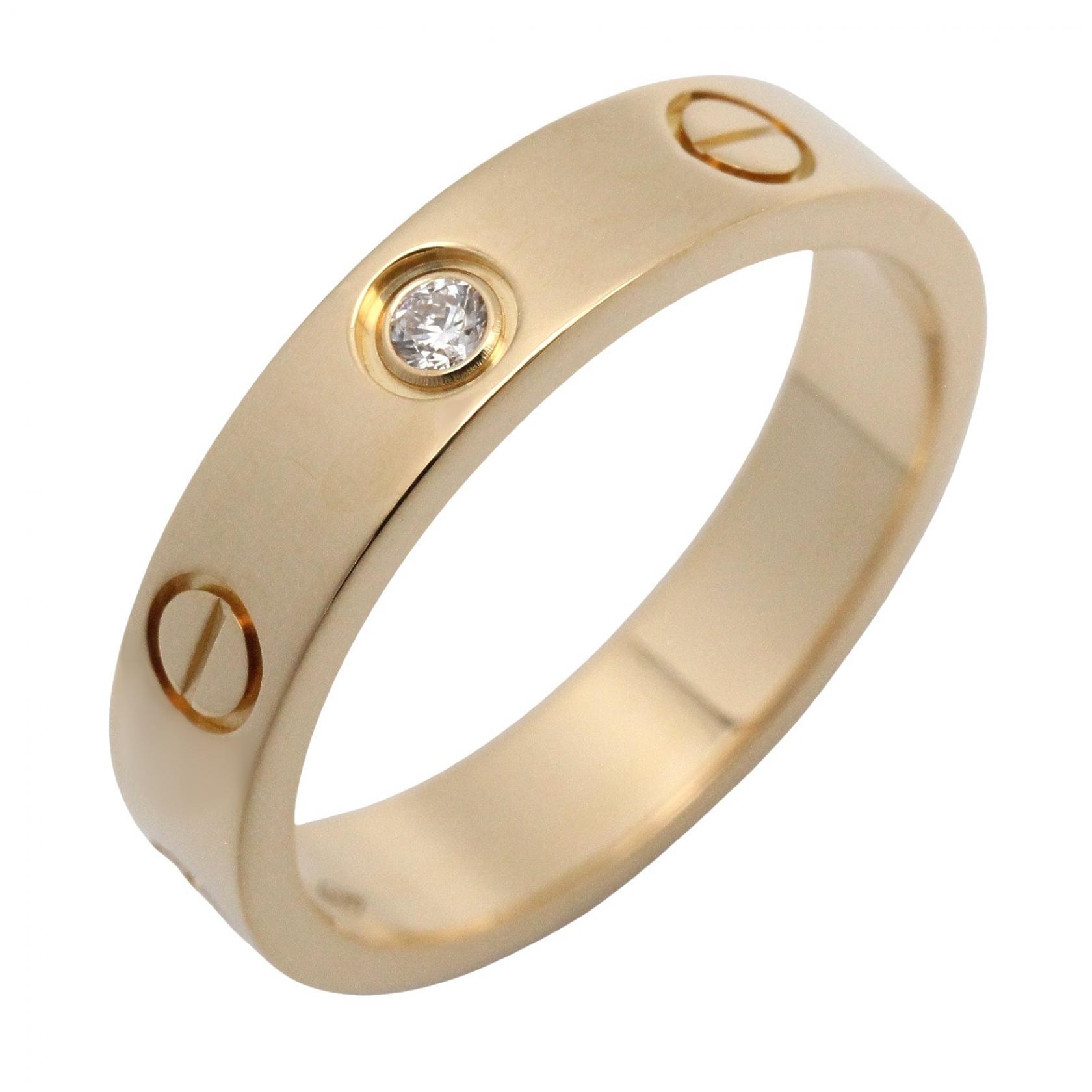 カルティエ CARTIER ミニラブリング 1PD リング・指輪 ジュエリー K18(イエローゴールド) ダイヤモンド レディース クリア系 / ゴールド系 B4056100 【中古】