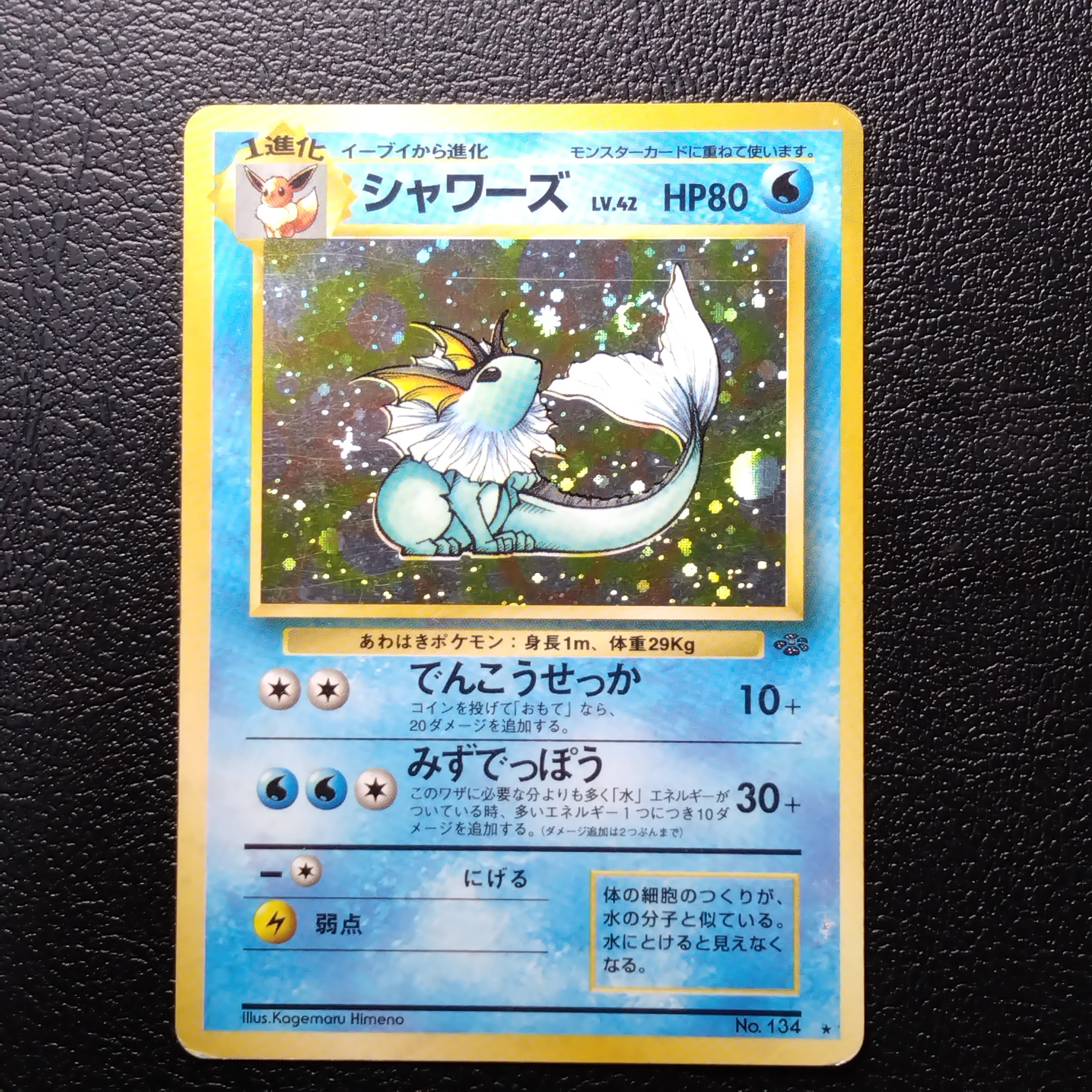 状態D】シャワーズ R: 旧裏 [PMCG2 No.134](拡張パック「ポケモン