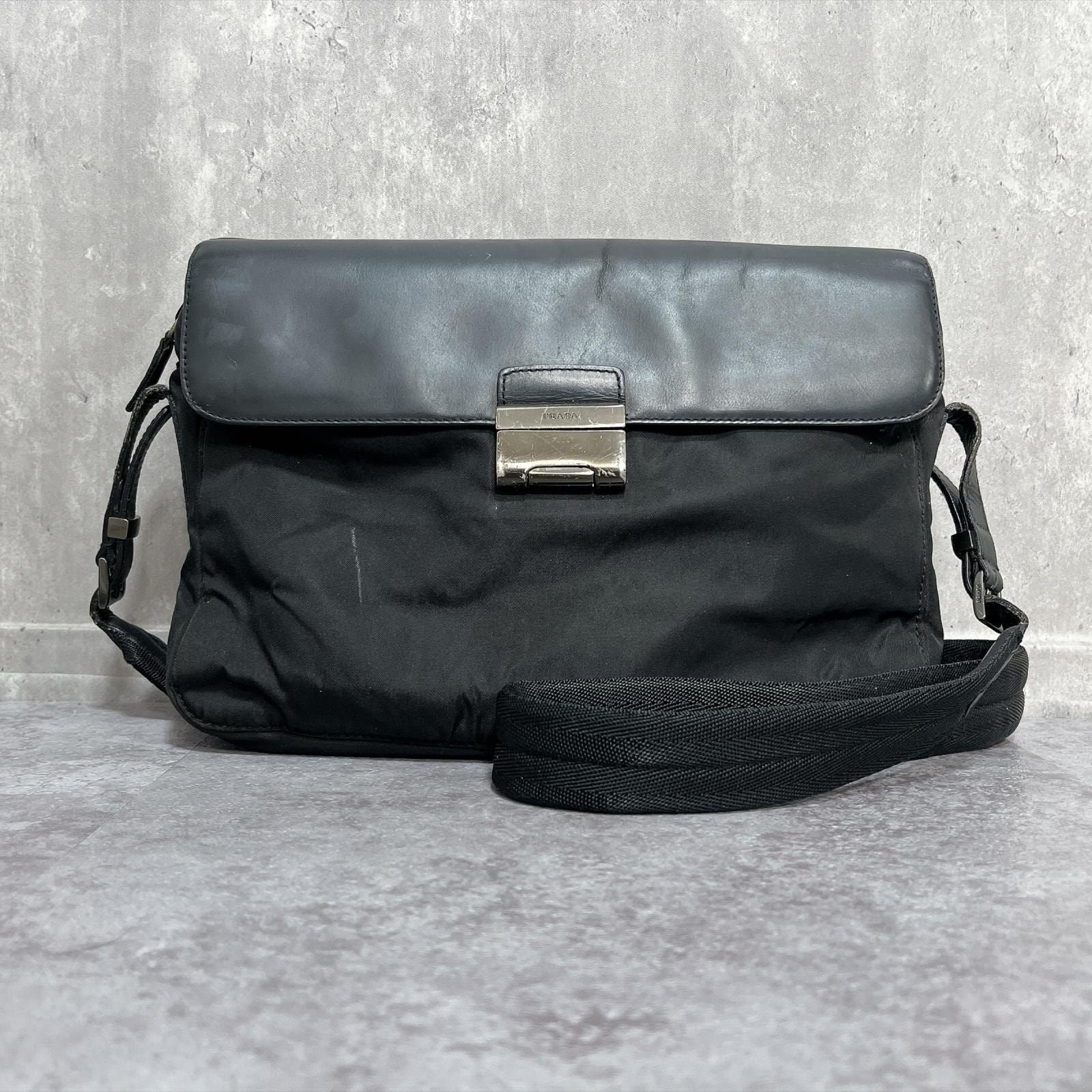 C (やや傷や汚れあり)】【PRADA】プラダ ショルダーバッグ ナイロン