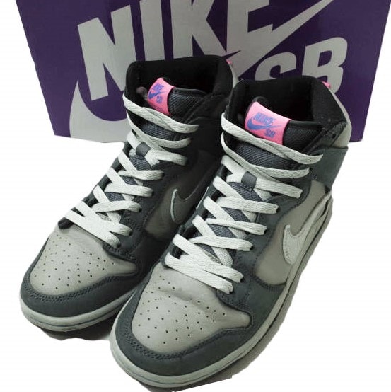 NIKE SB ナイキエスビー 22SS Dunk High Pro Medium Grey ダンク ハイ プロ ミディアムグレー DJ9800-001 US8(26cm) Grey/White/Pink スニーカー シューズ g11395