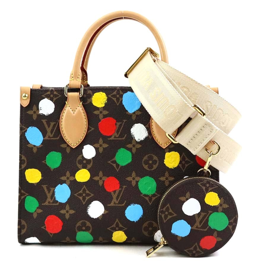 ルイ ヴィトン LOUIS VUITTON ハンドバッグ ショルダーバッグ LV×YK モノグラム オンザゴーPM モノグラムキャンバス ブラウン×マルチカラー レディース M46380【中古】 90238k