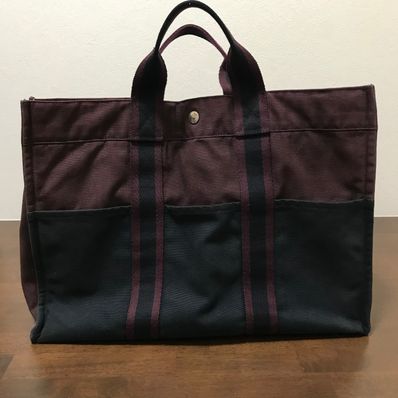 HERMES Fourre-tout MM "Bordeaux/Black"