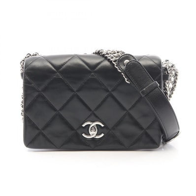 シャネル CHANEL マトラッセ ショルダーバッグ バッグ ラムスキン(羊革) レディース ブラック系 【中古】