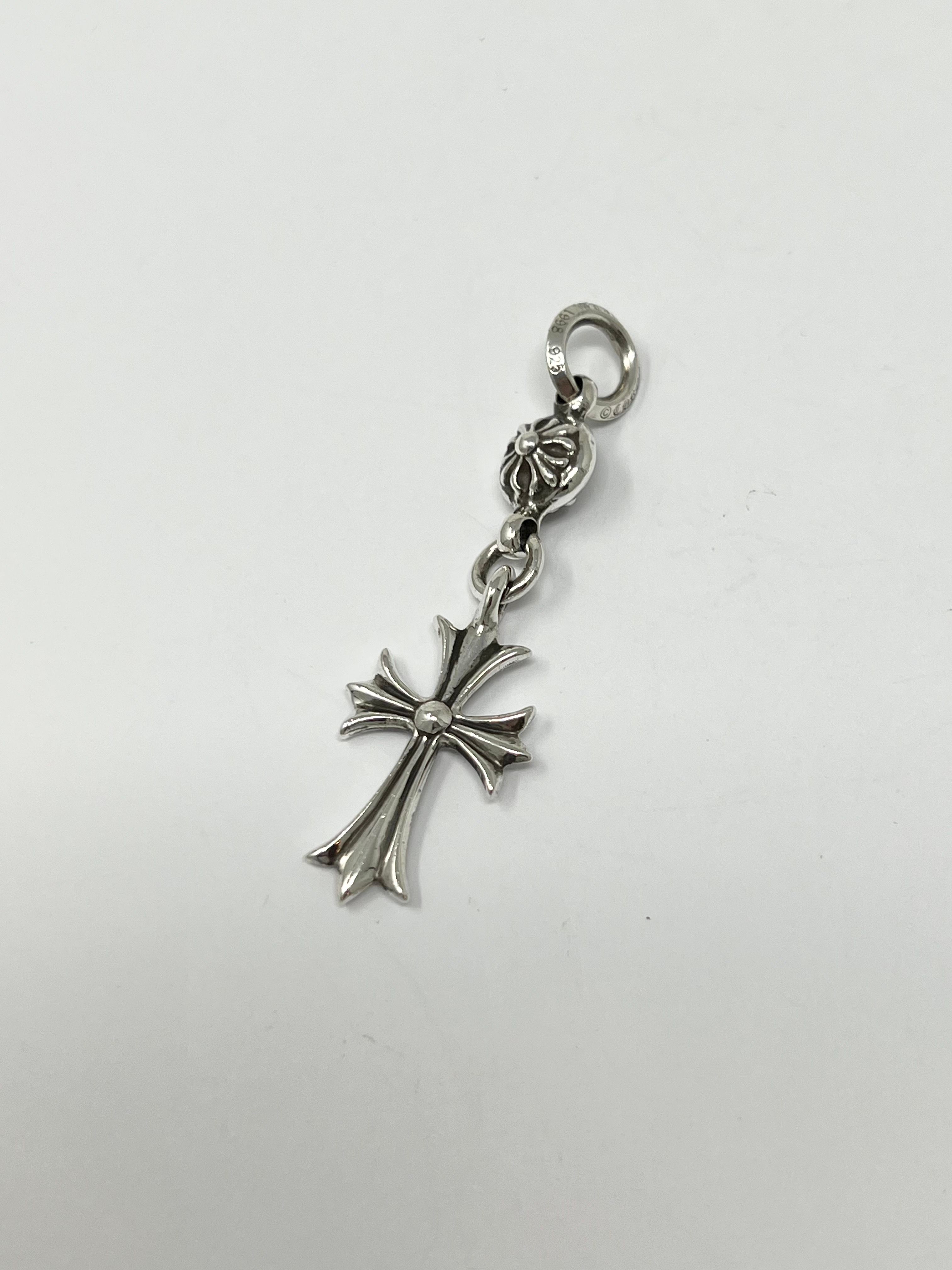 Chrome Hearts 1 Ball Tiny CH Cross Charm "Silver"