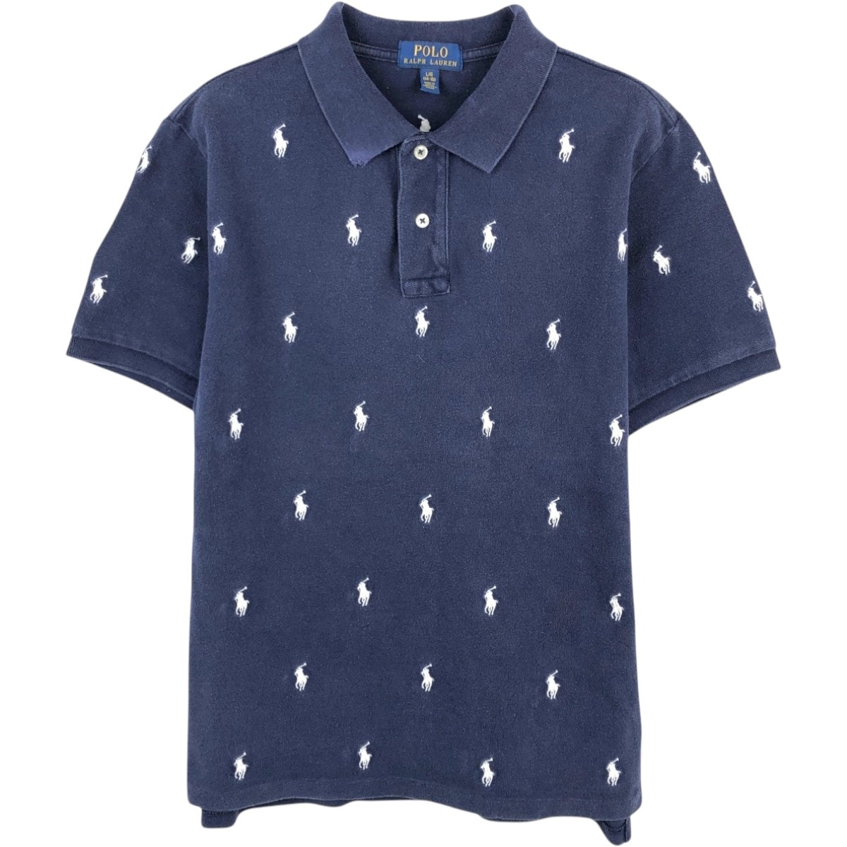 古着 ラルフローレン Ralph Lauren POLO RALPH LAUREN 総柄 半袖 ポロシャツ レディースM相当/eaa677242