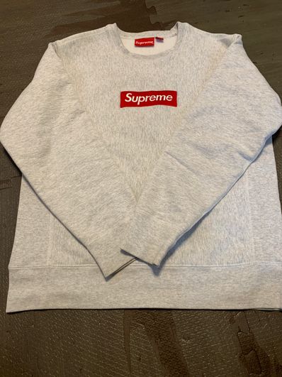Supreme Box Logo Crewneck Sweatshirt "Ash Grey" (18FW)