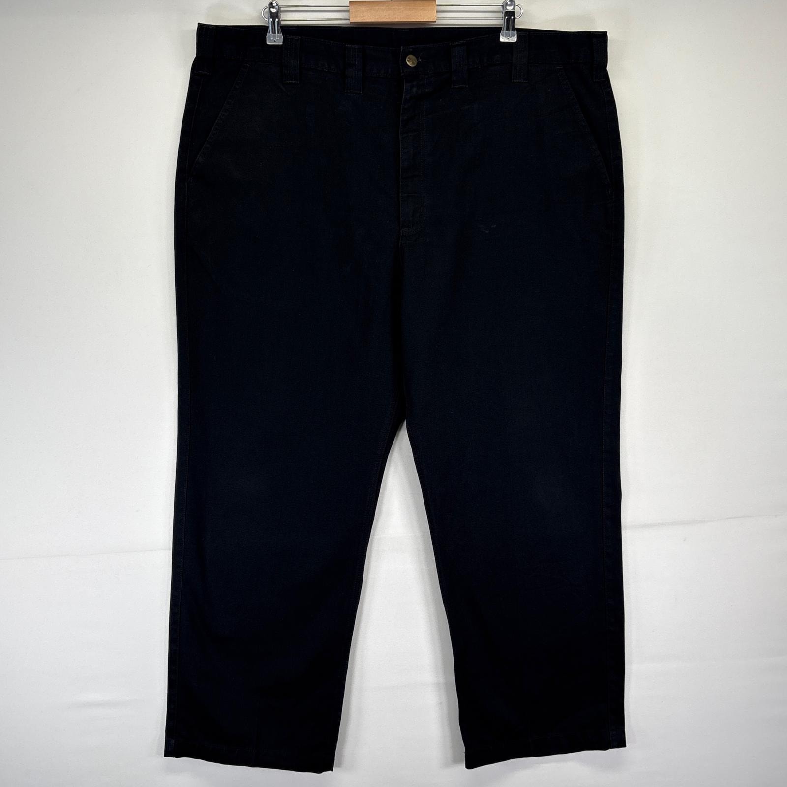 古着 カーハート Carhartt ワークパンツ ワンポイントロゴ 長ズボン 大きいサイズ  ブラック メンズ