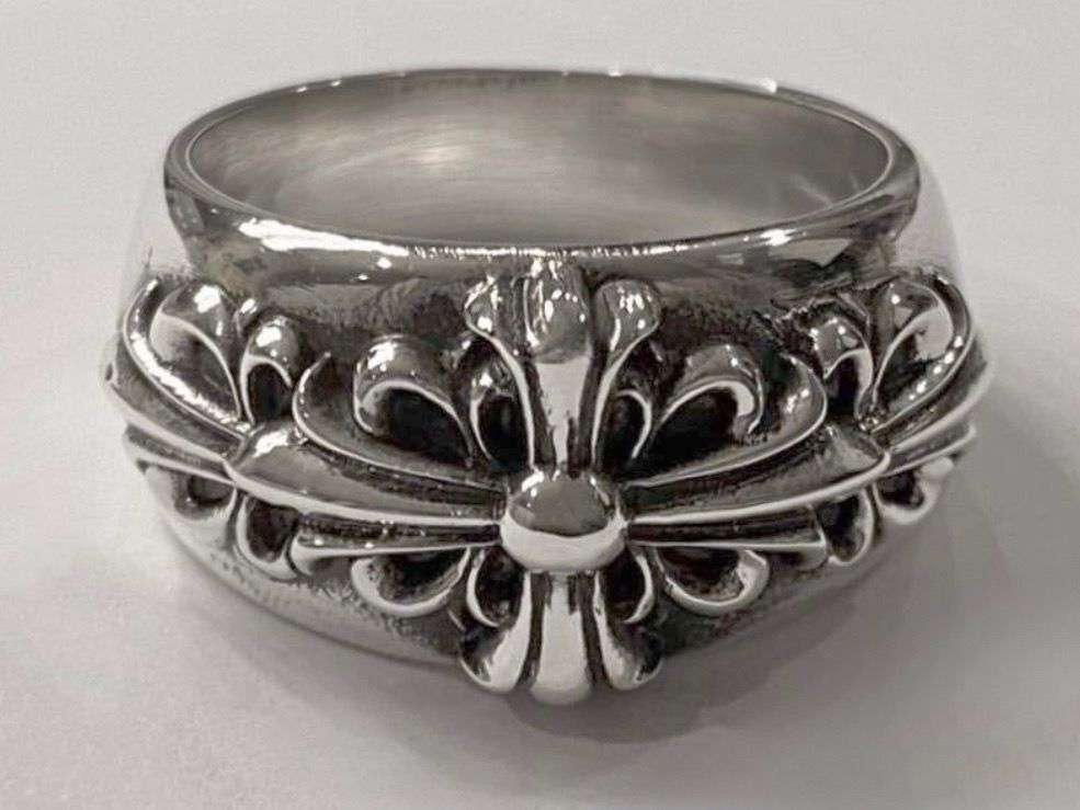 Chrome Hearts Classic Double Floral Cross Ring V2 (US1-8) "Silver"