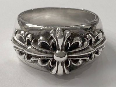 Chrome Hearts Classic Double Floral Cross Ring V2 (US1-8) "Silver"