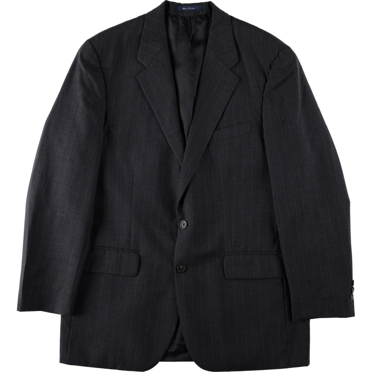古着 ラルフローレン Ralph Lauren CHAPS チャップス ストライプ柄 ウールテーラードジャケット カナダ製 メンズXL相当/eaa671539