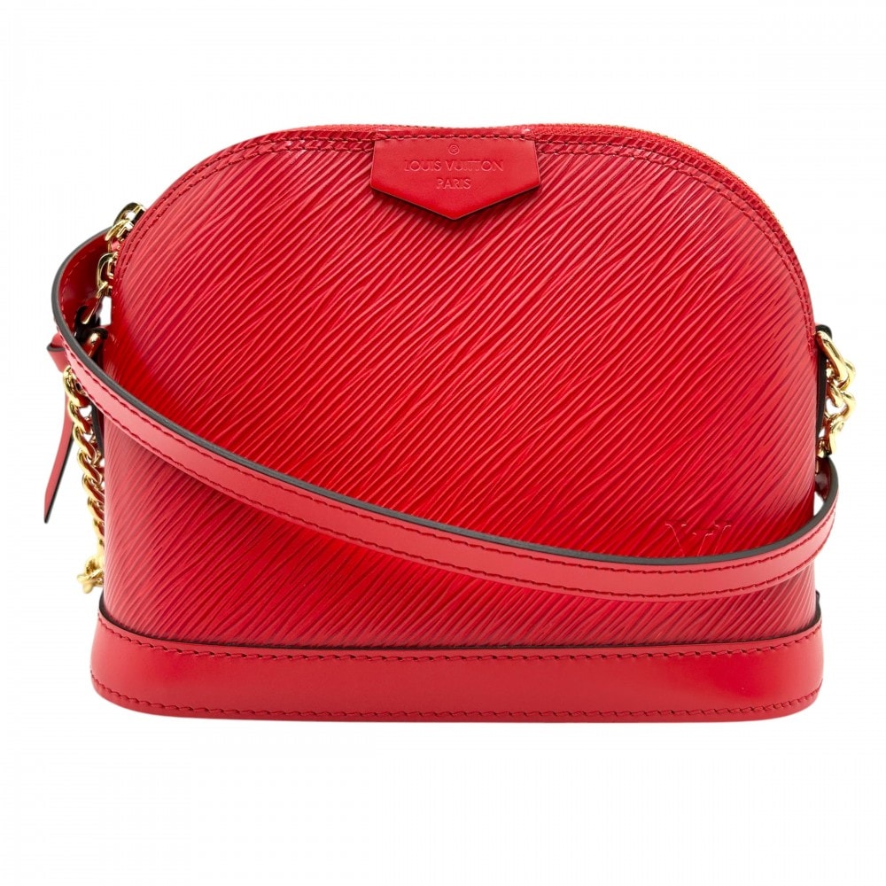 LOUIS VUITTON ルイヴィトン ショルダーバッグ エピ アルマミニチェーン 肩掛け 斜め掛け 小さめ ミニバッグ レッド 赤 かばん 鞄 M51404    コクリコ ゴールド金具 レディース 美品【中古品】