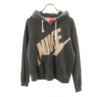 NIKE ナイキ 長袖 スウェット ジップパーカー XL チャコールグレー