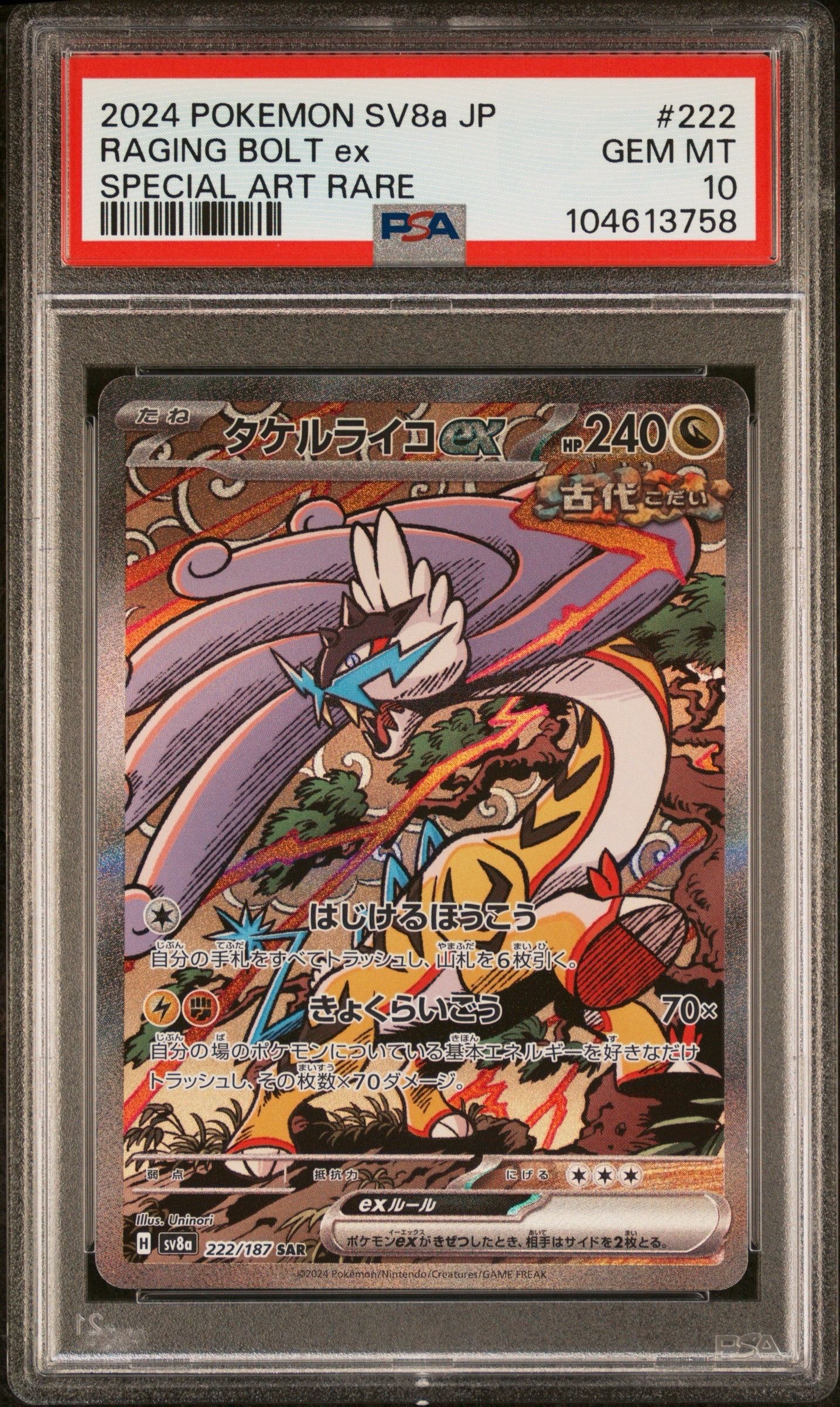 タケルライコex SAR [SV8a 222/187](ハイクラスパック「テラスタルフェスex」)