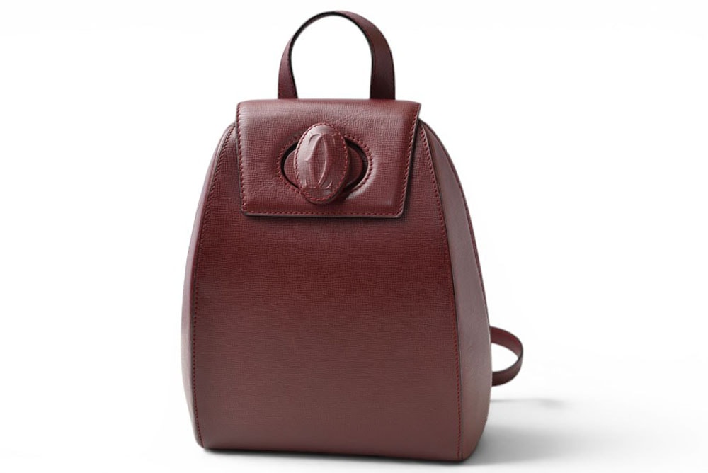 カルティエ バックパック/ュックサック ヴィンテージ Cartier マスト ドゥ カルティエ バッグ レザー ボルドー【中古】