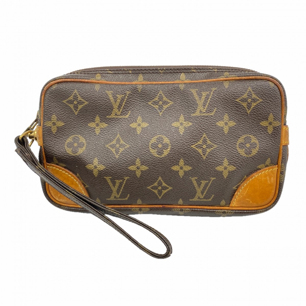 【6db1961】ルイヴィトン クラッチバッグ モノグラム マルリードラゴンヌPM M51827 ブラウン【中古】メンズ