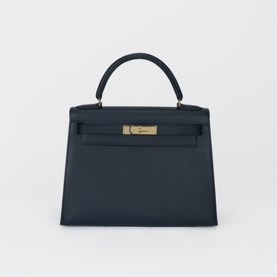 エルメス HERMES ケリー28 ケリー 28 バッグ トートバッグ ショルダーバッグ クシュベル ネイビー Navy 青 紺 ゴールド金具 ハンドバッグ 2eay