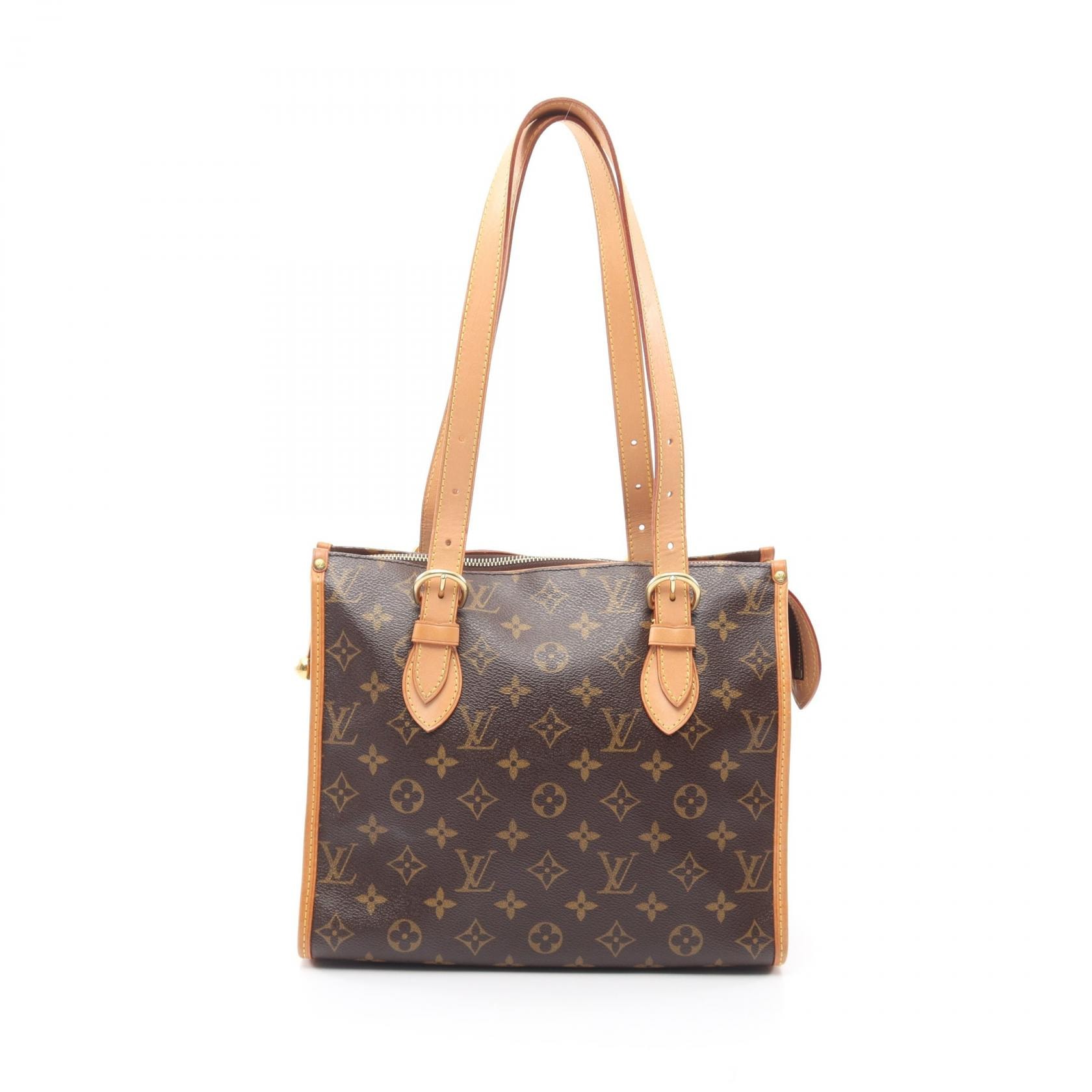 ルイ・ヴィトン LOUIS VUITTON ポパンクール オ トートバッグ バッグ PVCコーティングキャンバス レザー モノグラム レディース ブラウン系 M40007 【中古】