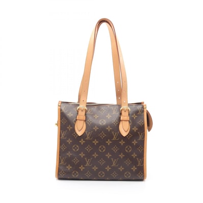 ルイ・ヴィトン LOUIS VUITTON ポパンクール オ トートバッグ バッグ PVCコーティングキャンバス レザー モノグラム レディース ブラウン系 M40007 【中古】