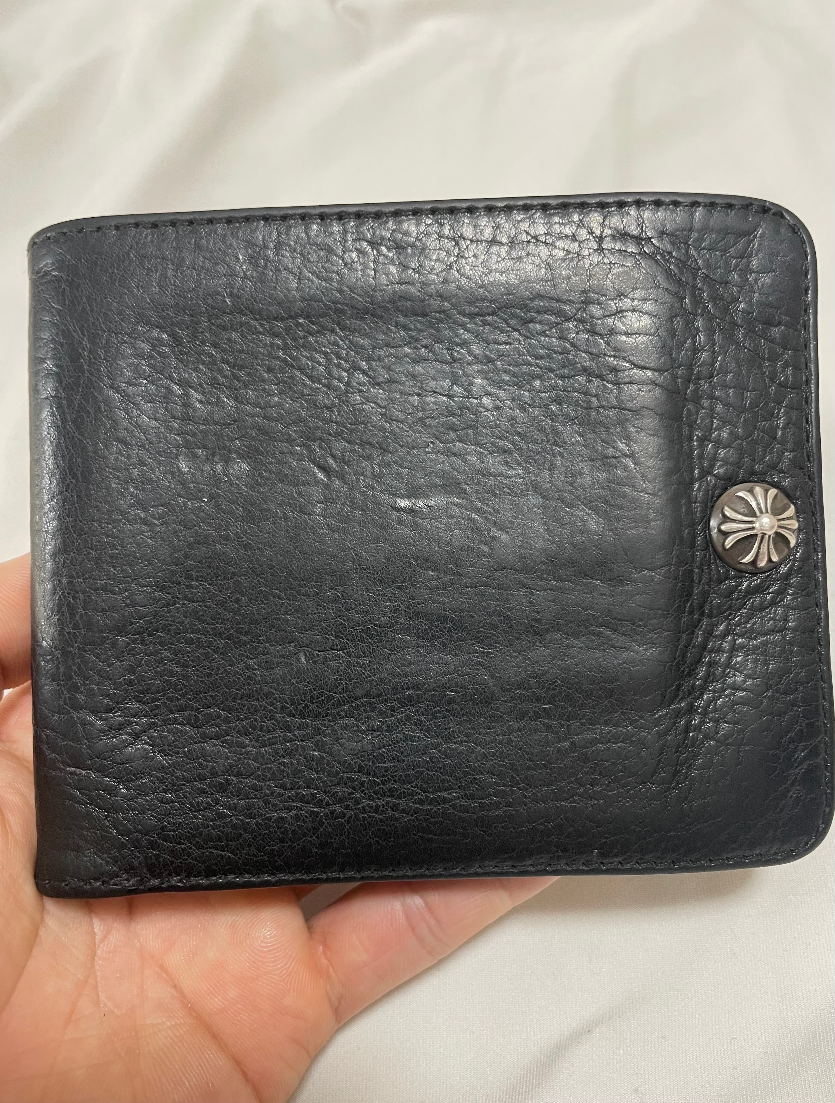 Chrome Hearts 1-Snap Cross Button Wallet "Black"