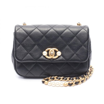 シャネル CHANEL マトラッセ ショルダーバッグ バッグ レザー レディース ブラック系 AS3000 【中古】