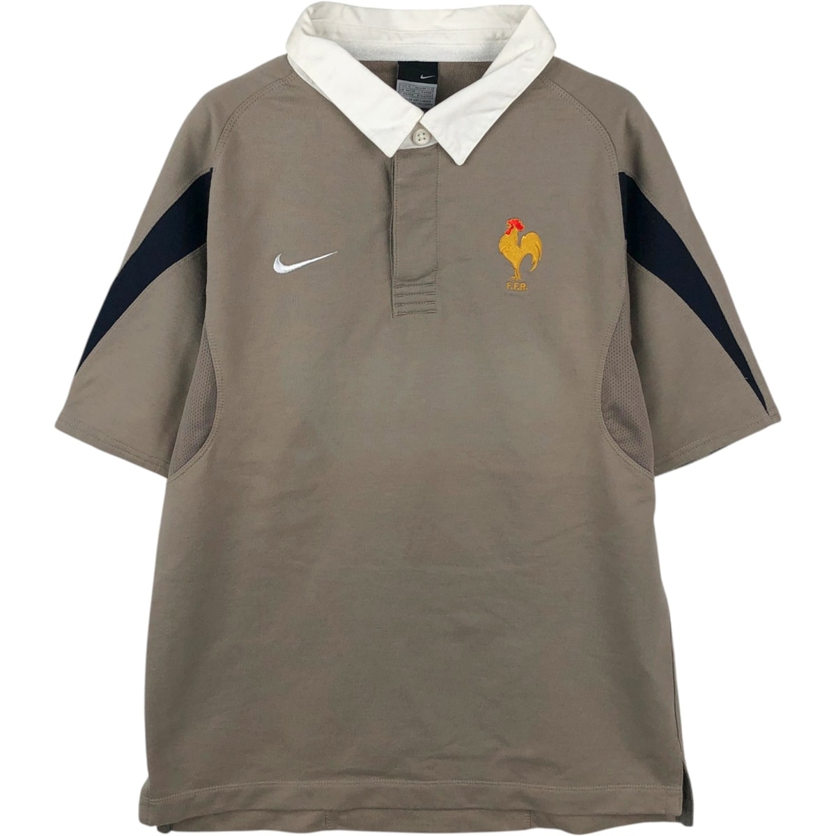 古着 ナイキ NIKE FFR フランスラグビー連盟 半袖 ラガーシャツ メンズS相当/eaa657661
