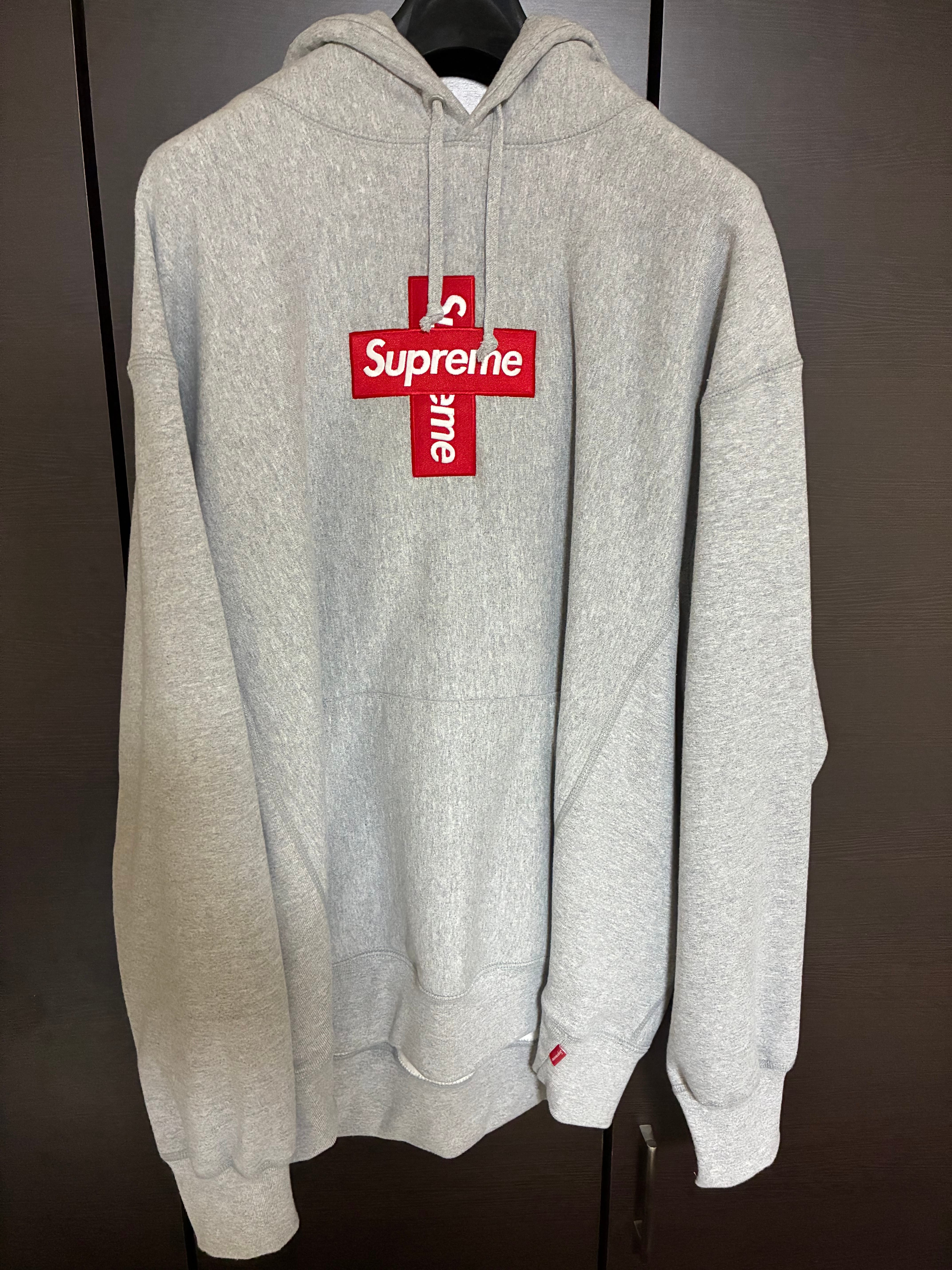 Supreme Cross Box Logo Hooded Sweatshirt 