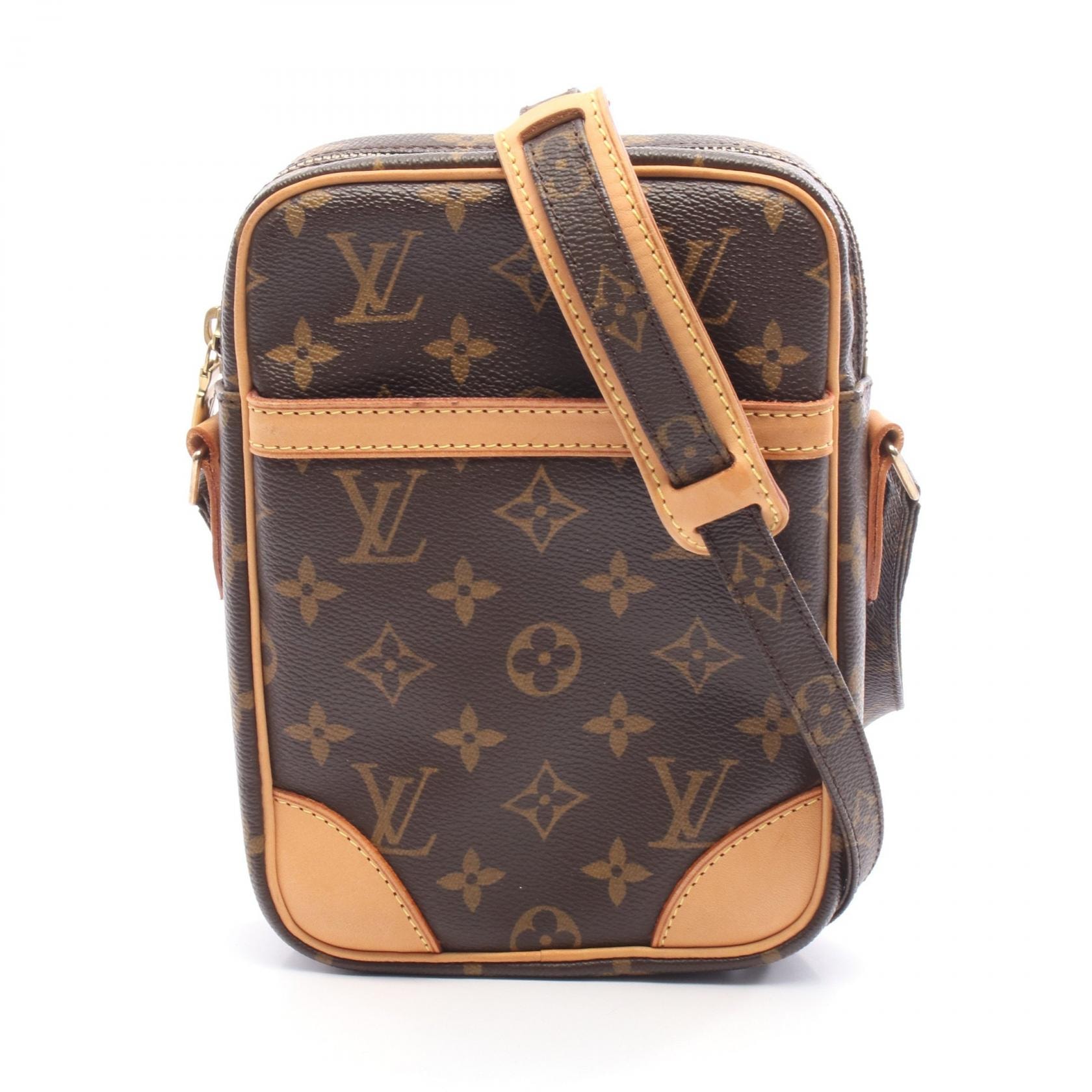 ルイ・ヴィトン LOUIS VUITTON ダヌーブ ショルダーバッグ バッグ PVCコーティングキャンバス レザー モノグラム レディース ブラウン系 M45266 【中古】