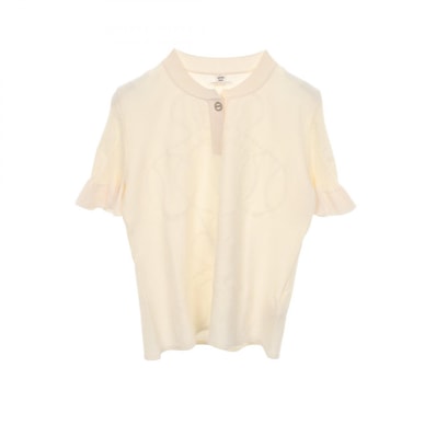 エルメス HERMES パルフロワリミックス ニット 衣料品 トップス ウール レディース ホワイト系 3H28750F 【中古】