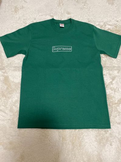 Supreme KAWS Chalk Logo Tee "Light Pine"