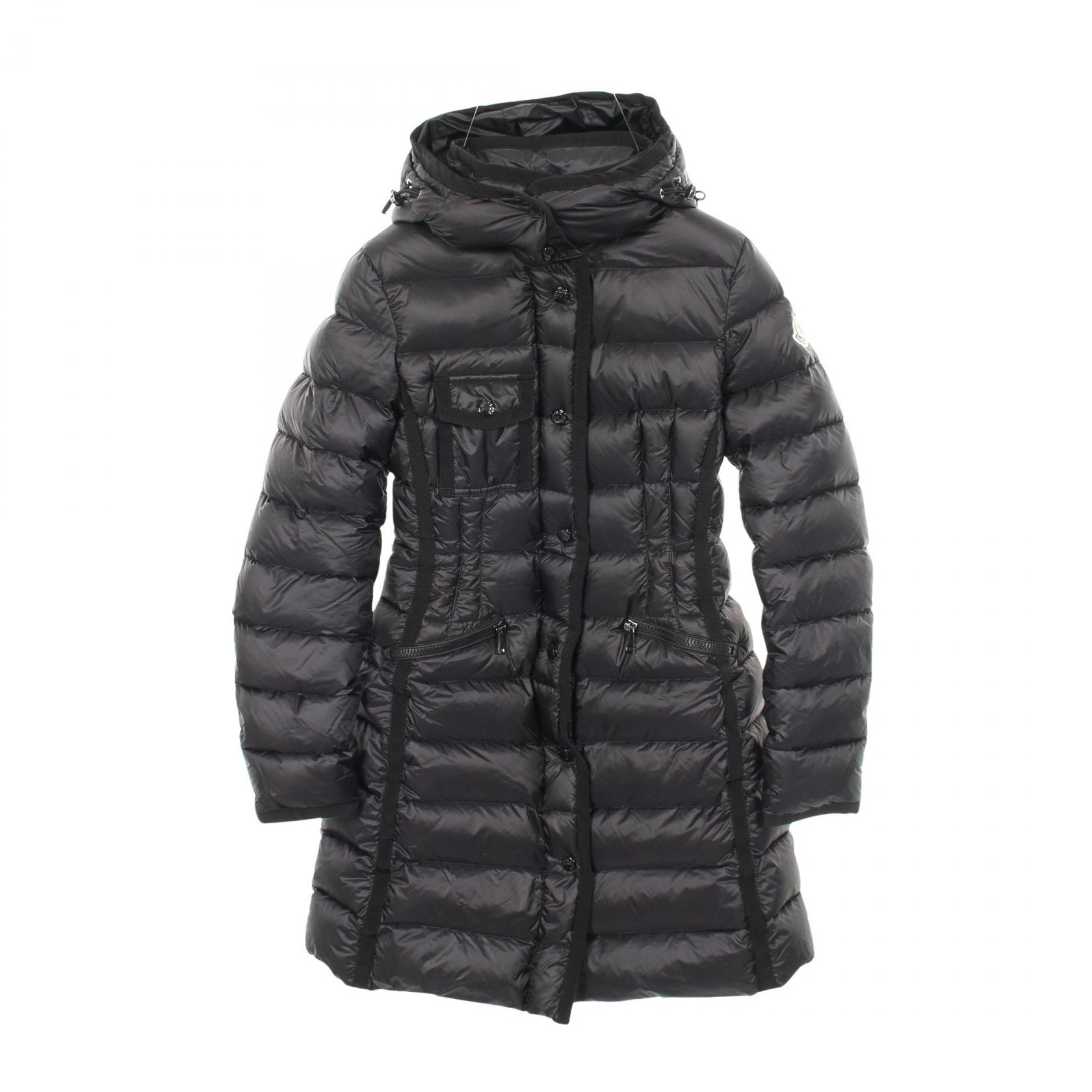 モンクレール MONCLER HERMINE エルミンヌ ダウンジャケット 衣料品 アウター ナイロン レディース ブラック系 【中古】