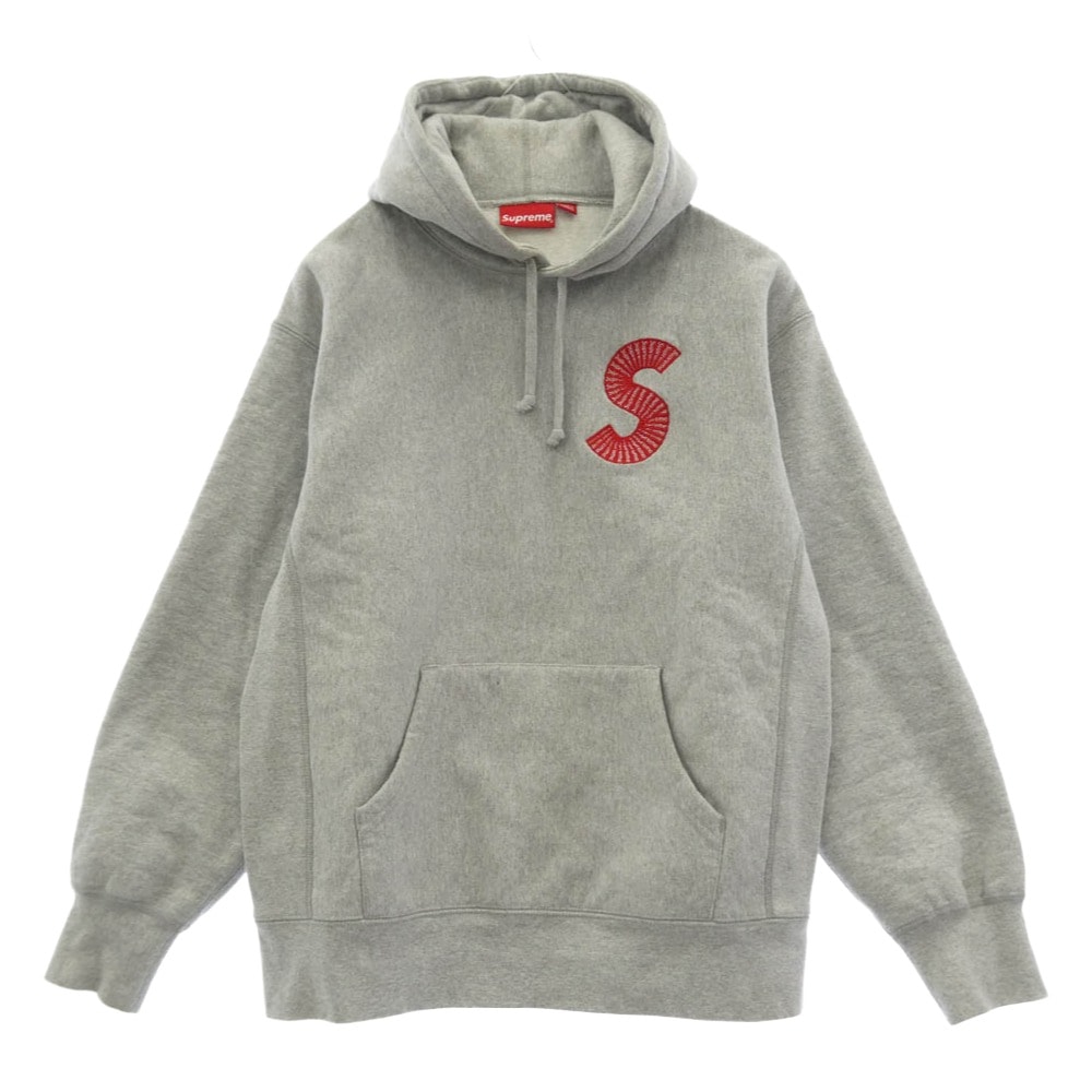 Supreme シュプリーム パーカー 20SS S Logo Hooded Sweatshirt Sロゴ ボックスロゴ プルオーバー スウェット パーカー グレー系 M【中古】