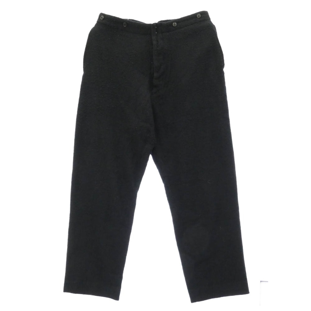 COMOLI コモリ 22AW W03-03019 縮絨ウール バック ストラップ ストレート パンツ ダークネイビー系 3【極上美品】【中古】