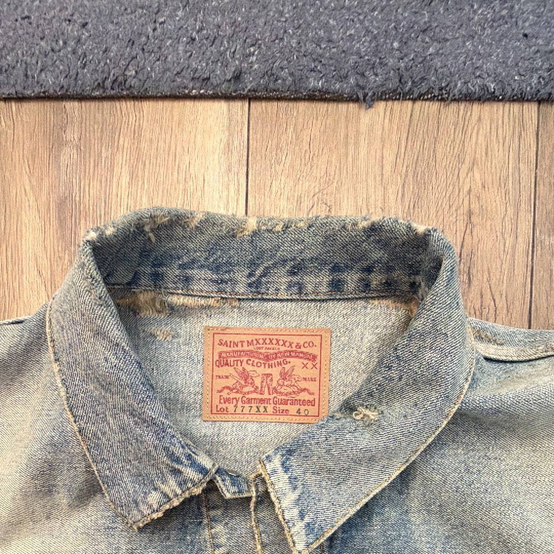 SAINT Mxxxxxx x BerBerJin Denim JKT Damage "Blue"