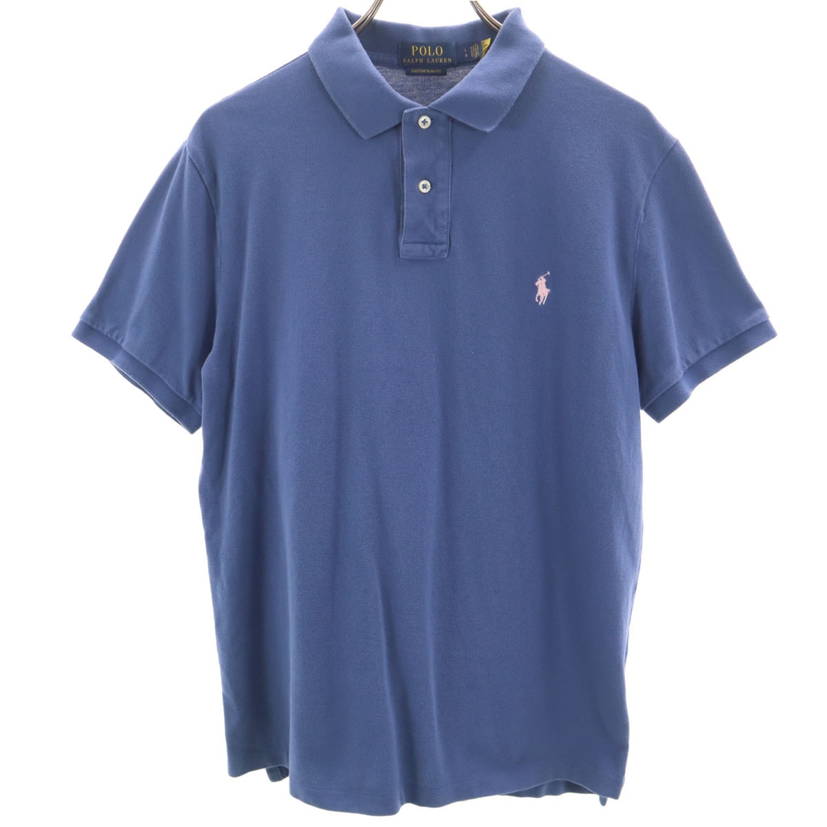POLO RALPH LAUREN ポロラルフローレン 半袖 ポロシャツ L ネイビー 鹿の子地