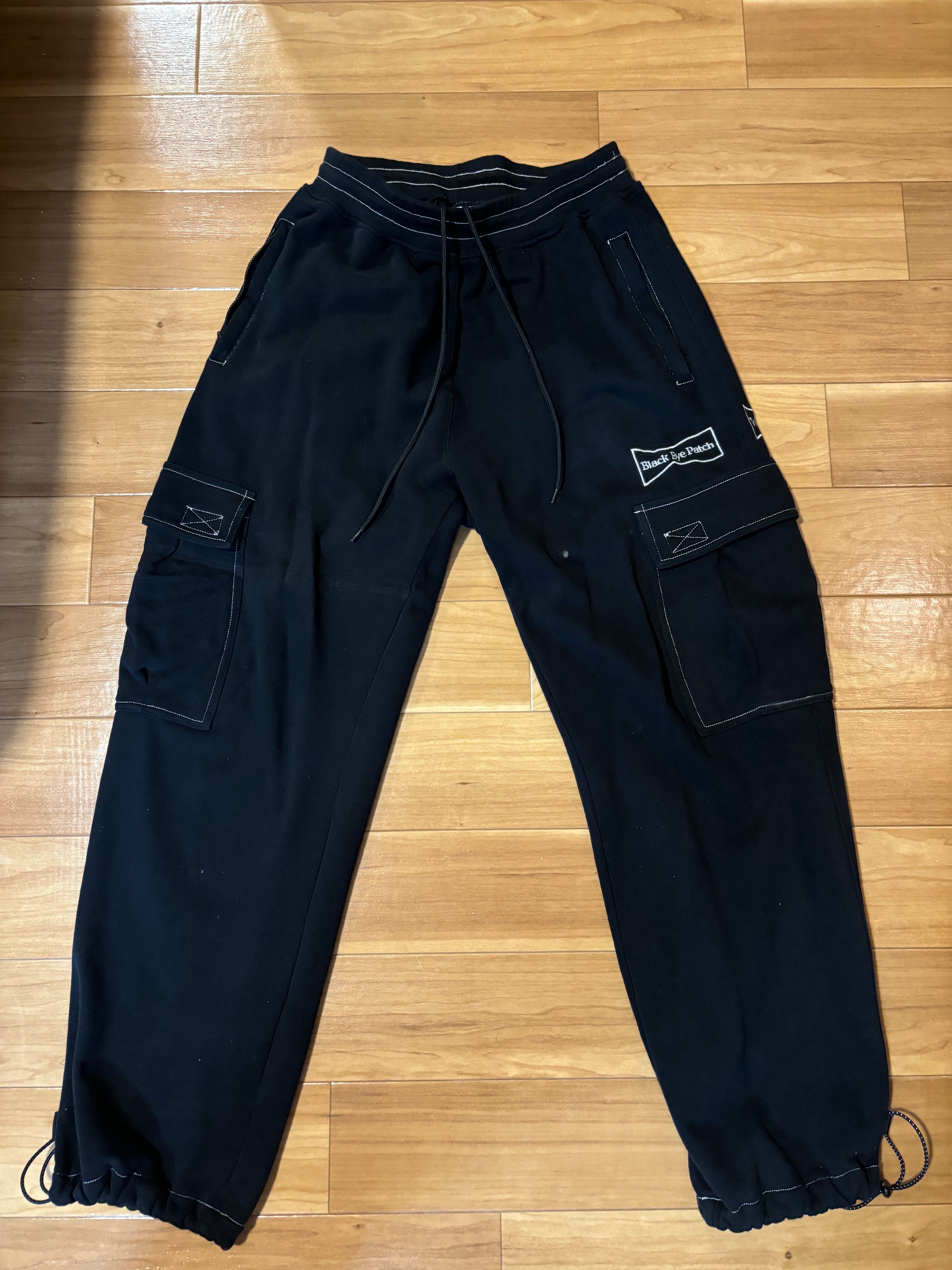 BlackEyePatch x Wasted Youth SWEAT CARGO PANTS "Black" / VERDY