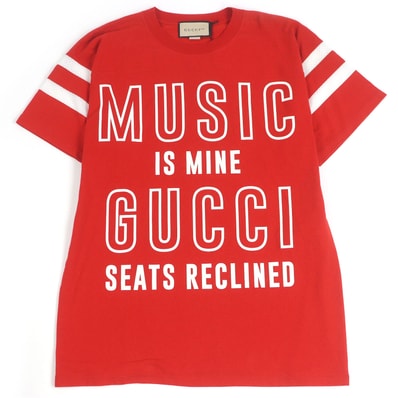 未使用品 グッチ 半袖Tシャツ レッド メンズ S 655459