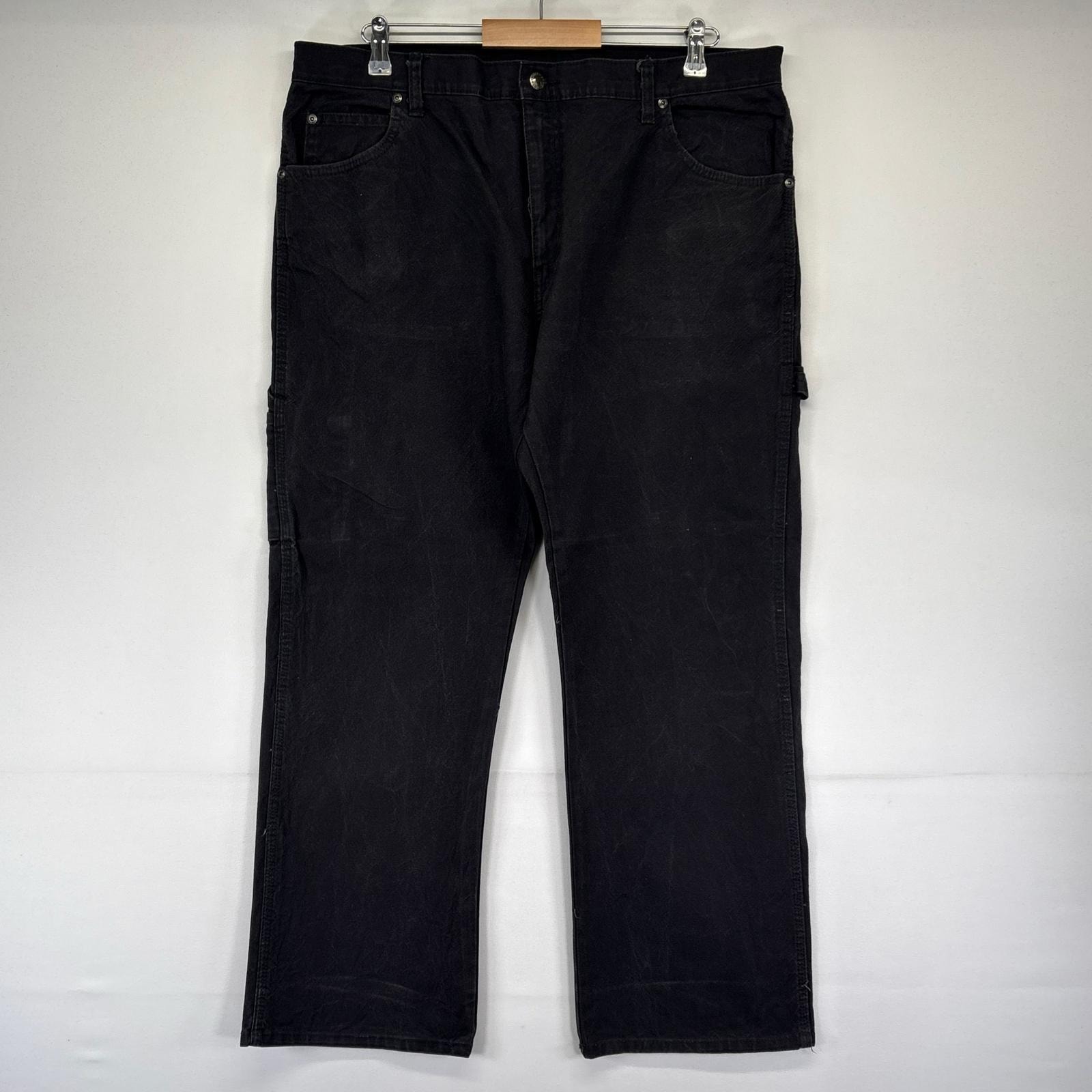 古着 ディッキーズ Dickies パンツ ダック ペインター ワークパンツ 作業着 ワンポイントロゴ W36×L30  ブラック系 メンズ