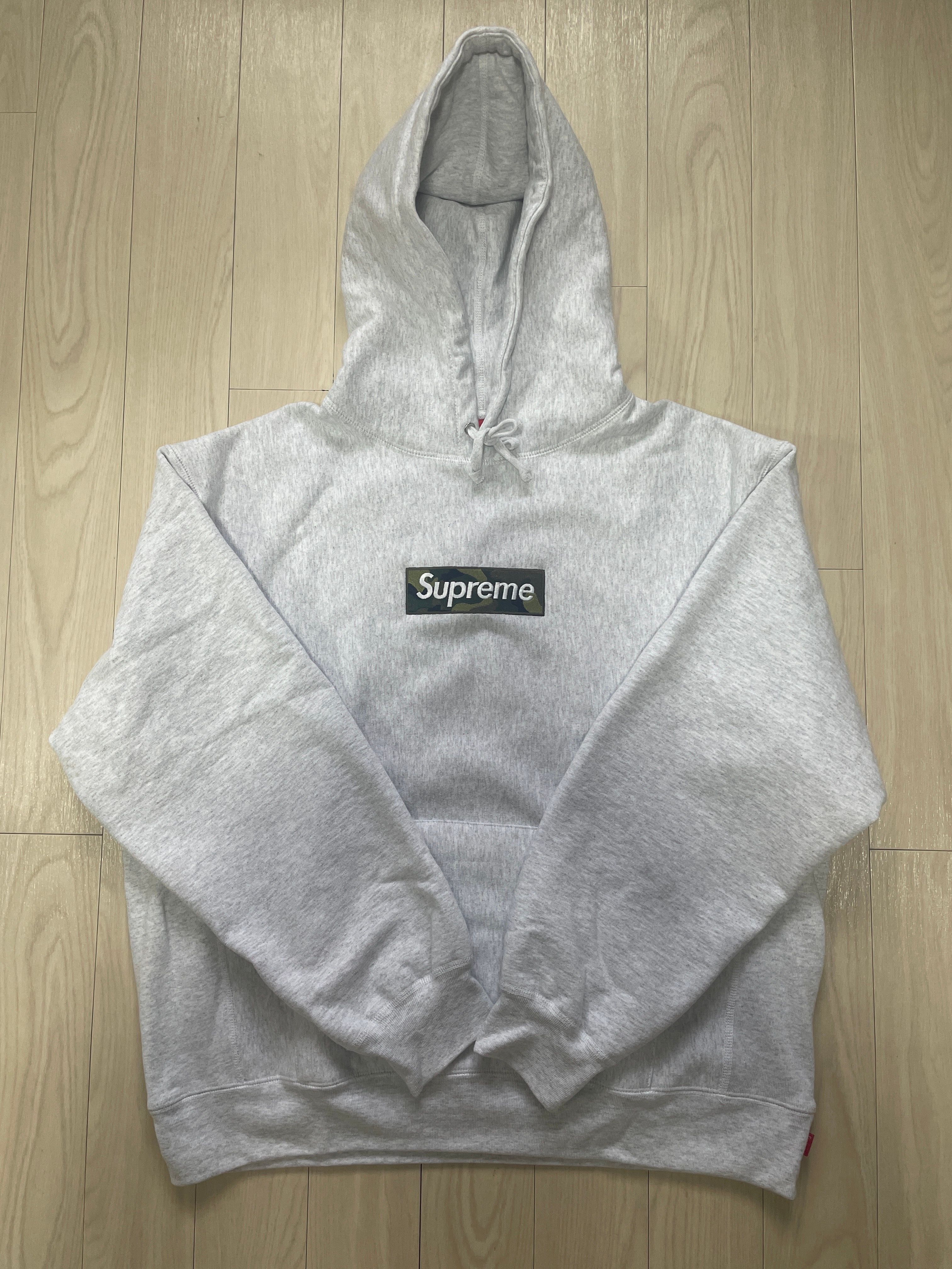 Supreme Box Logo Hooded Sweatshirt "Ash Grey" (23FW)